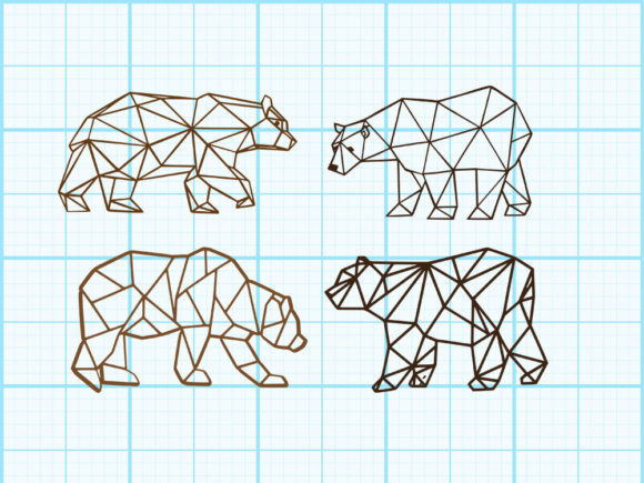 Download Bear Wild Geometrical Design - Geometrical design Collection