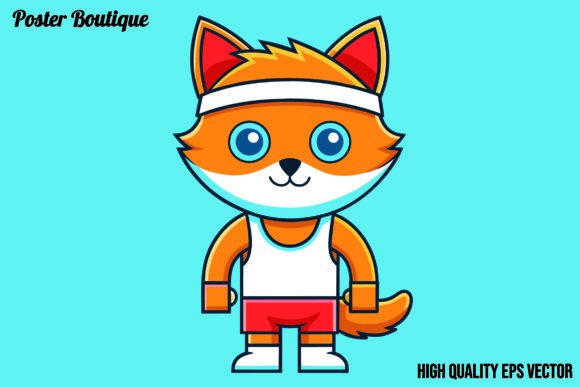 Download Athlete Cat Antropomorphic Vector Eps - Athlete Collection