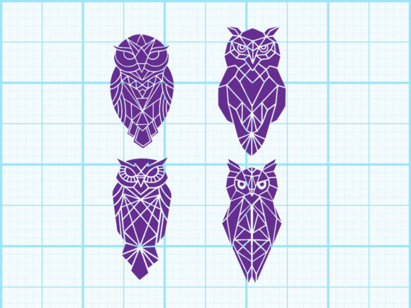 Download Owl Head Geometrical Design - Geometrical design Collection
