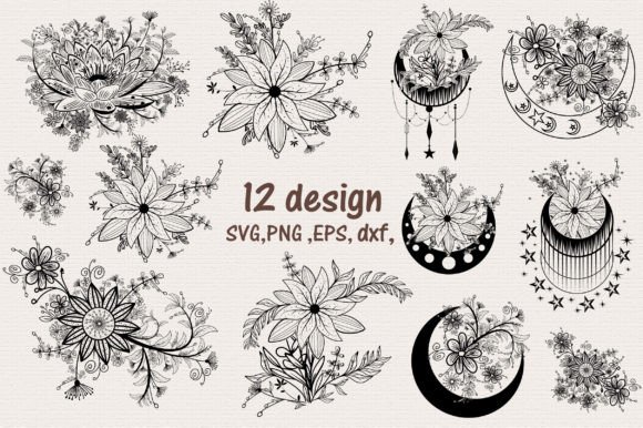 Download Geometrical Design Birth Month Flowers - Geometrical design Collection