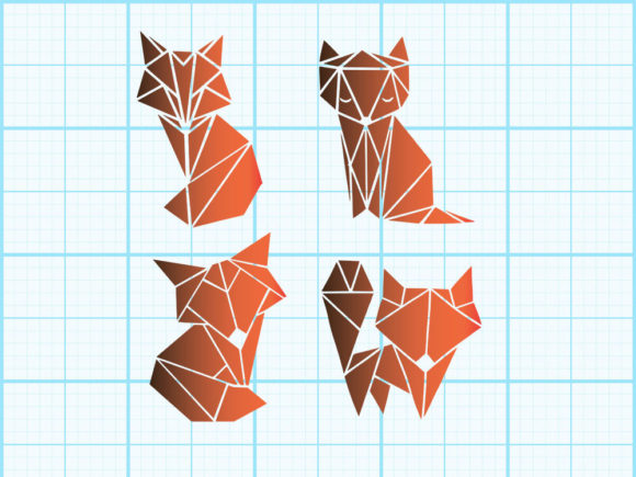 Download Fox Cute Geometrical Design - Geometrical design Collection